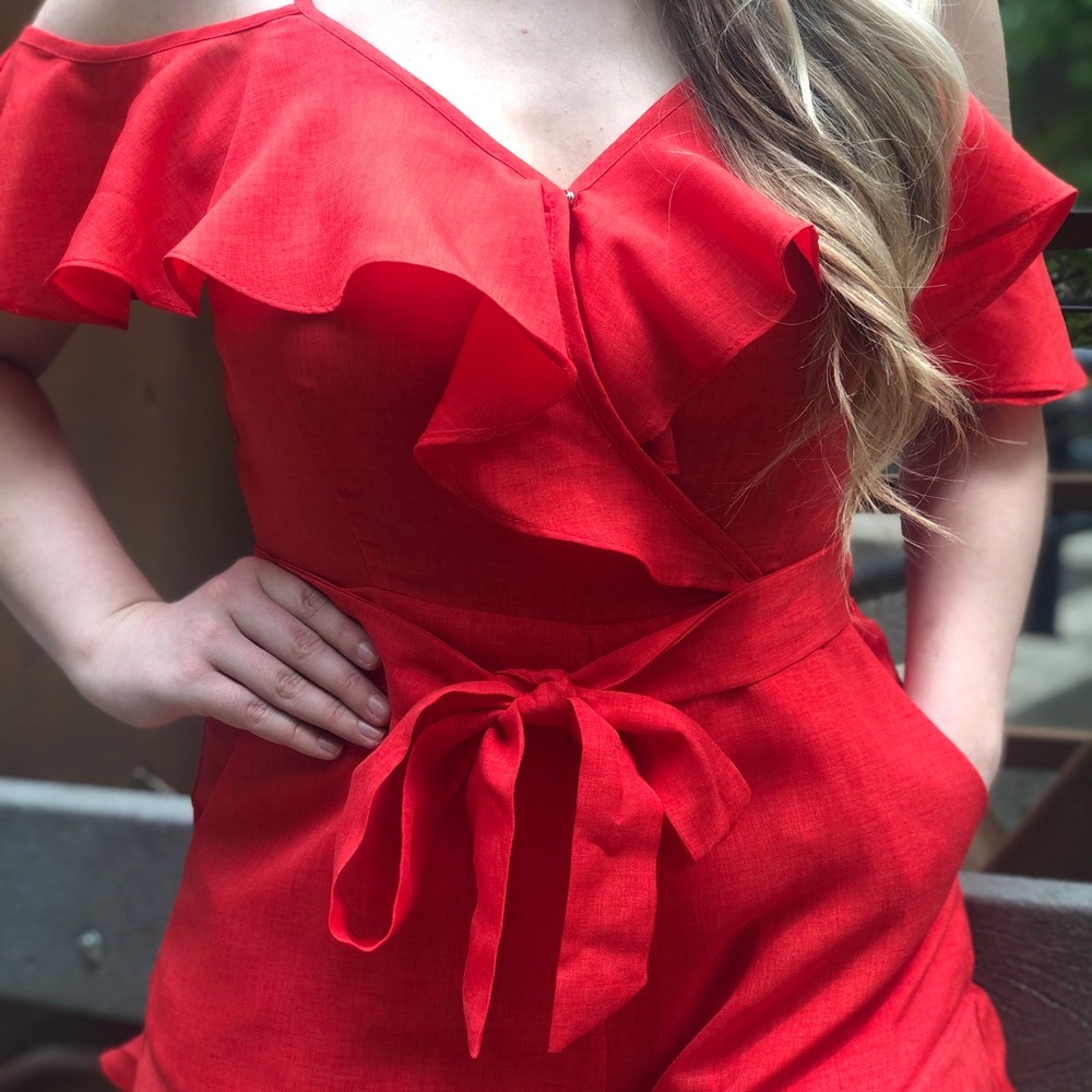Red romper - Picture 2 of 2